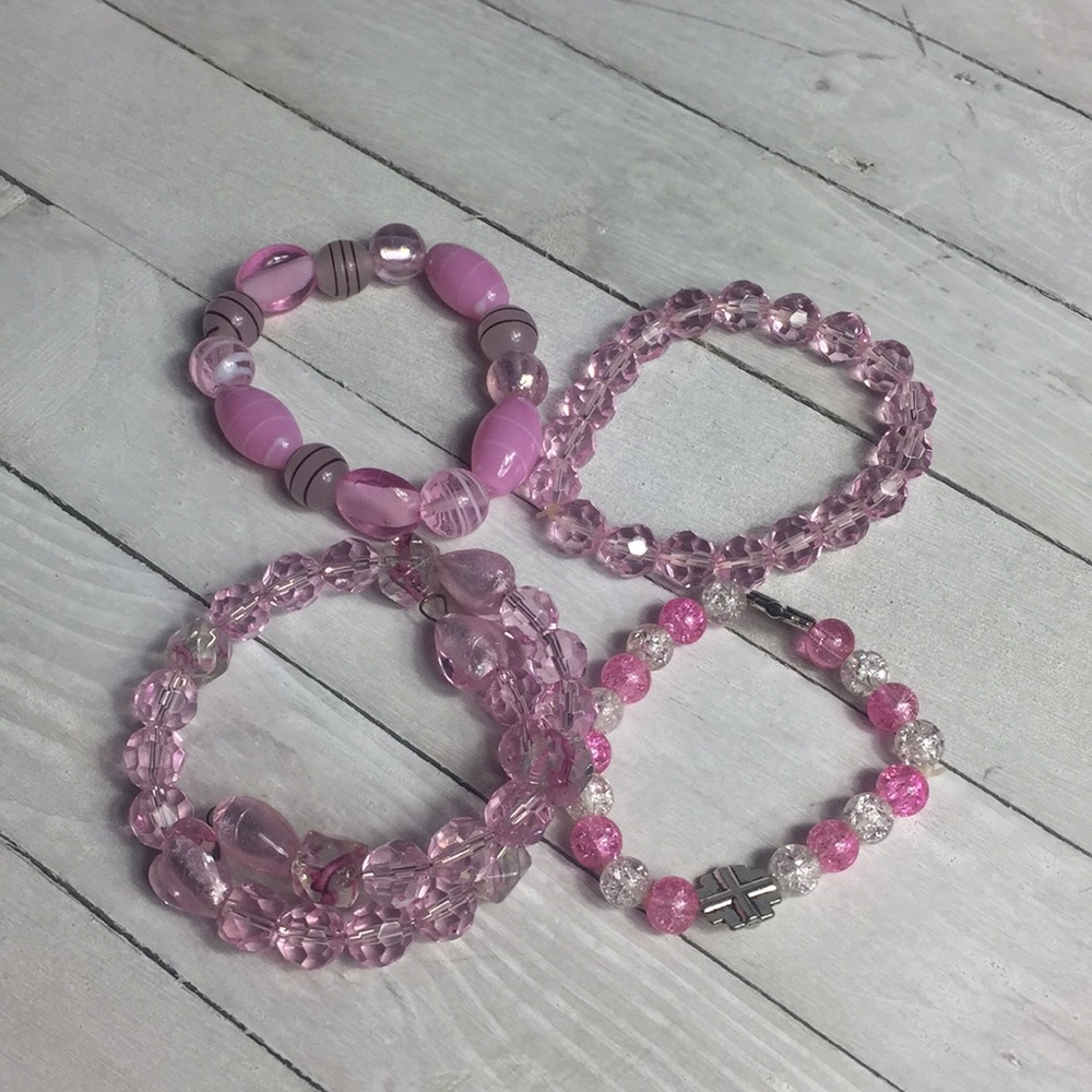 Bundle of 4 Pink Bracelets